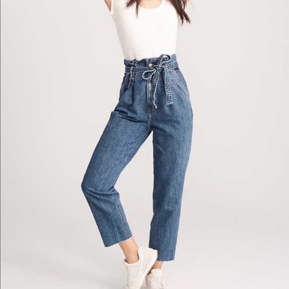 abercrombie paper bag waist jeans